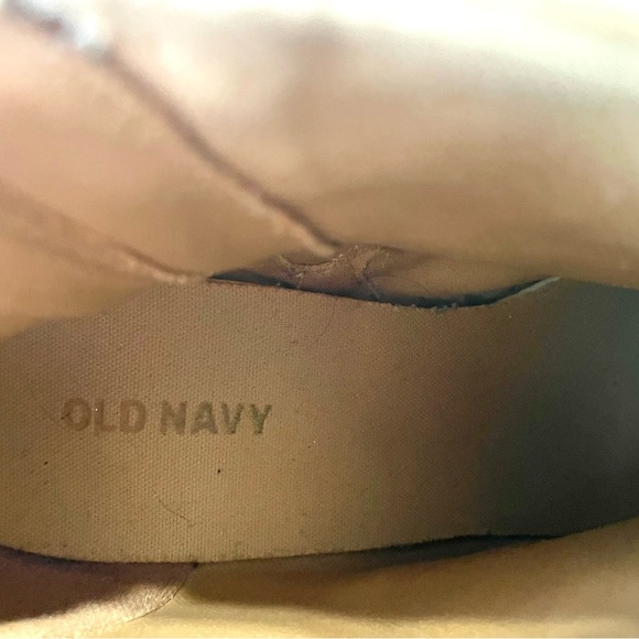 OLD NAVY Women’s 8M Tan Suede Block Heel Ankle Boots - Picture 5 of 7